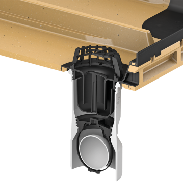 ACO Afwateringsaansluiting met bladvanger