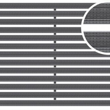 ACO Schoonloper Aluminium mat met rubberstroken zwart 60x60x2cm