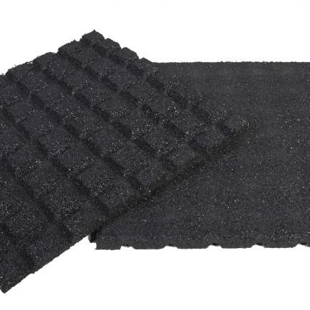 Rubbertegel 100x100x3 zwart