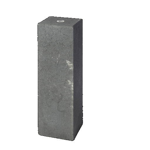 Poer oudhollands 20x20x60 1 schroefhuls M16 zwart