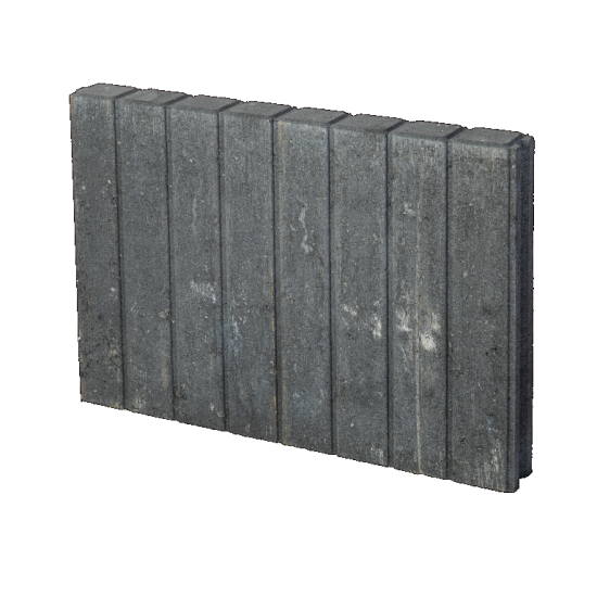 Palissade band vierkant 6x20x50 zwart