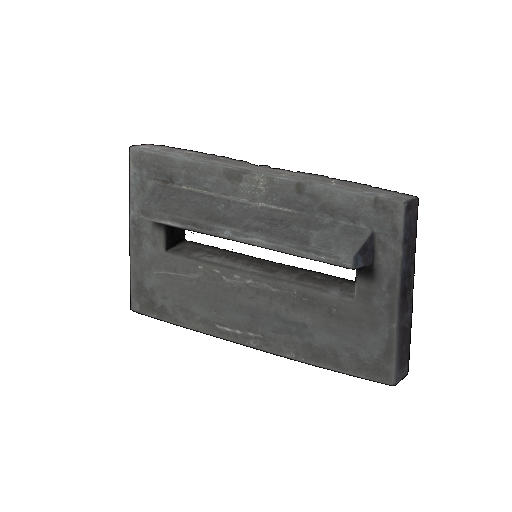 brievenbusplaat 24x43x4,5 zwart (inmetselgleuf)