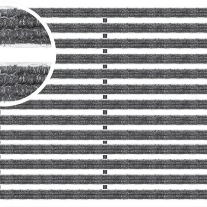 ACO Schoonloper Aluminium mat met tapijtstroken antraciet 75x50x2cm