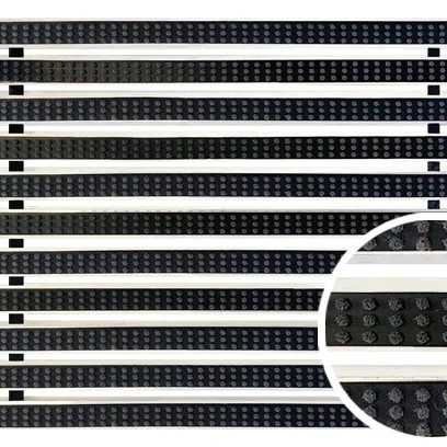 ACO Schoonloper Aluminium mat met cassetteborstel zwart 100x50x2cm