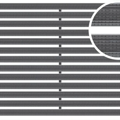 ACO Schoonloper Aluminium mat met rubberstroken zwart 60x40x2cm