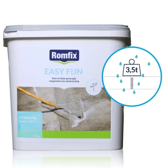 Romfix Easy Fijn 12,5 kg Steengrijs (voegbreedte vanaf 3 mm)