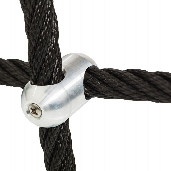 aluminium kruisverbinding voor gewapend touw Ø16 mm - 54 x 28 mm - afgerond