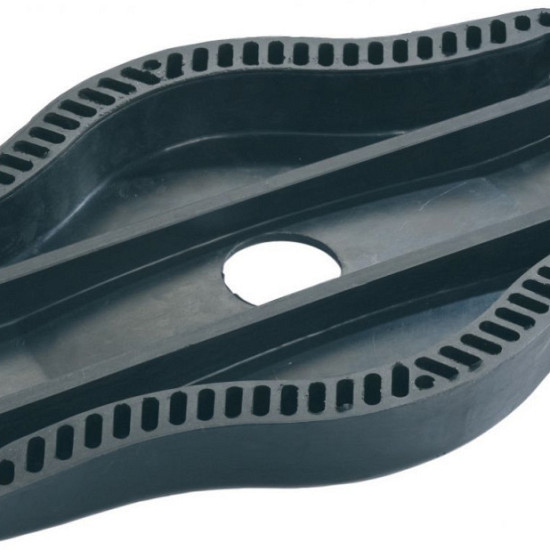 groot rubberen schommelzitje 'FORTO' - zwart