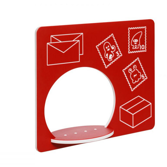 HDPE speelpaneel 'postkantoor' - rood - 735 x 585 mm