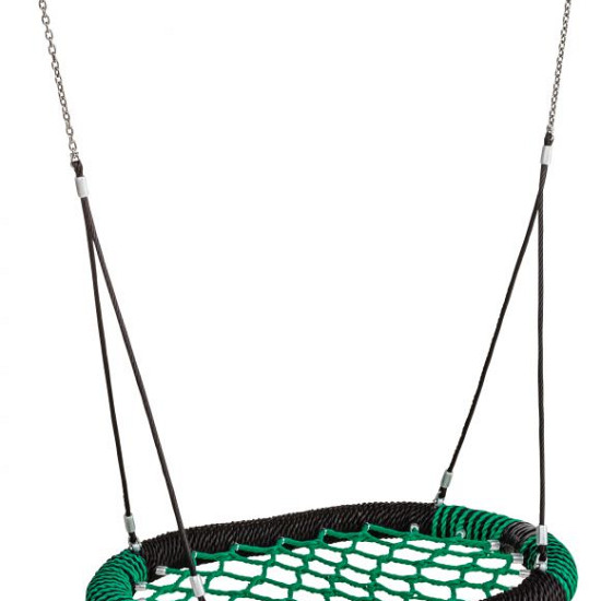 nestschommel 'oval pro' - d: 1200 mm - groen/zwart-groen zebra/zwart