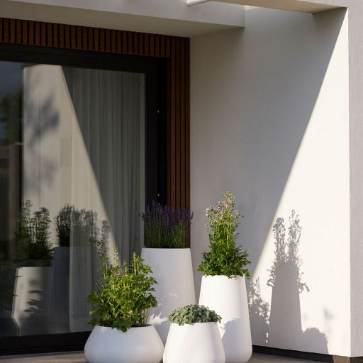 Elho pure cone 45 wit (lxbxh)43x43x36,3