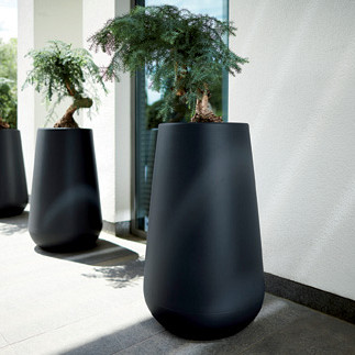 Elho pure cone high 45 zwart (lxbxh)43x43x66,3