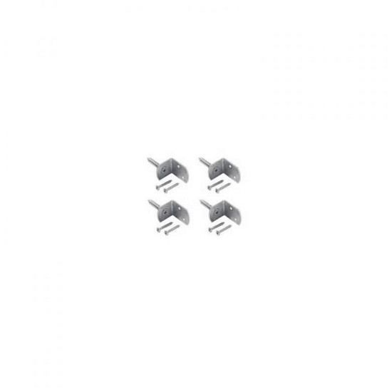 L-beslag RVS 2mm  set 4 + 4 st schroef