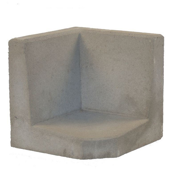 L-hoekelement Grijs 40x40x40 cm (hxbxd)