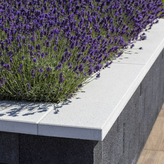 Muur afdekplaat 100x25x5 Noorswit