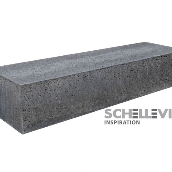 Schellevis Zitelement 200x60x40 cm recht carbon
