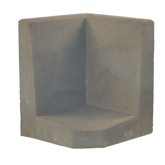 L-hoekelement Grijs 50x40x40 cm (hxbxd)