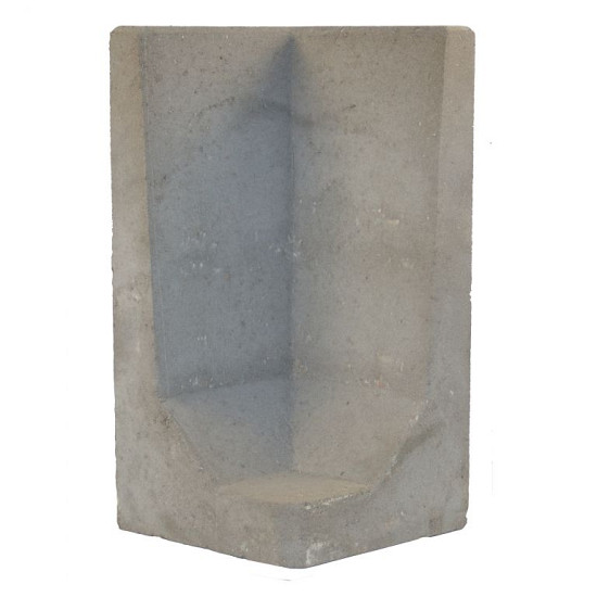 L-hoekelement Grijs 80x40x40 cm (hxbxd)