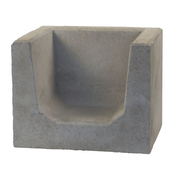 U-hoekelement Grijs 40x50x40 cm