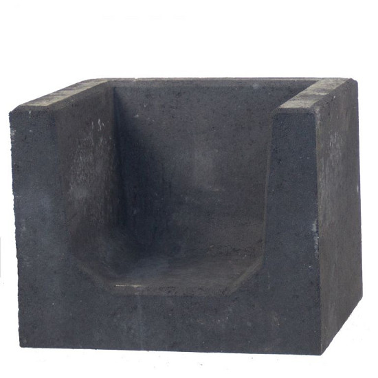 U-hoekelement Zwart 40x50x40 cm