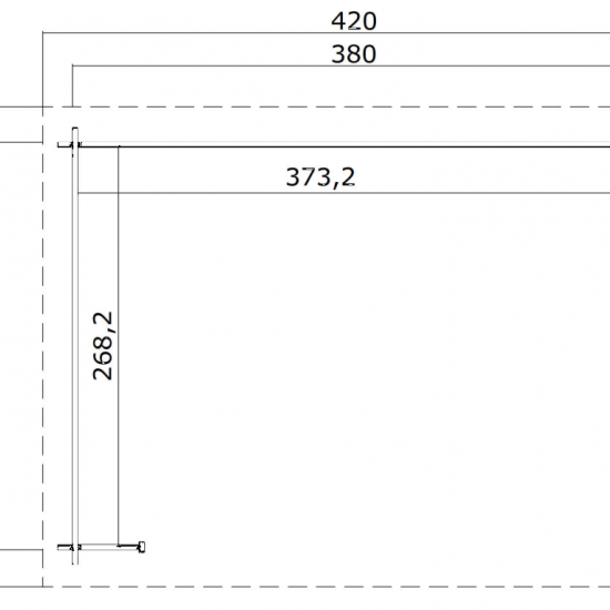 Tuinhuis Lara 380x275 (bxd) Onbehandeld