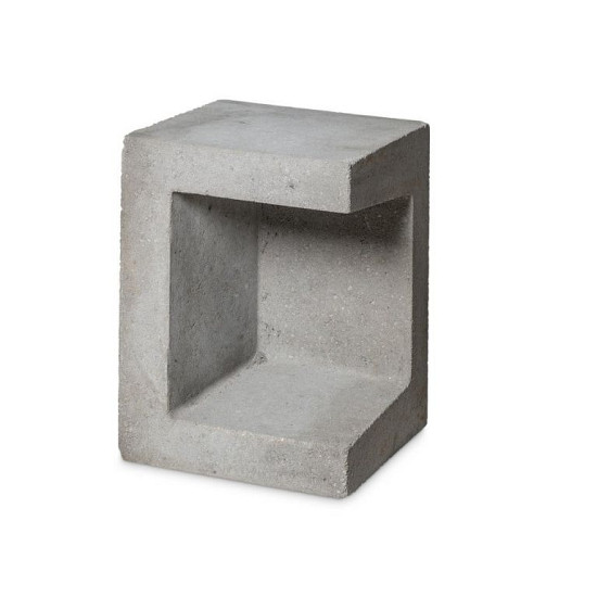 U-hoekelement 30x30x40 grijs