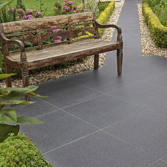 Keramische tegel 60x60x3 cm Tre Basaltino gerectificeerd#