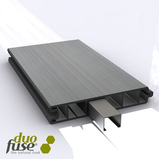 DuoFuse Composiet Tand/Groef Plank - Graphite Black (180 x 15 x 27 cm)