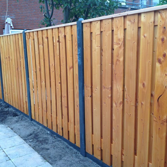 Douglas scherm 21 planks - recht 200x180 cm