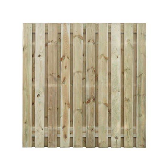 Grenen scherm 23 planks 17 mm - recht 180x130 cm (bxh)