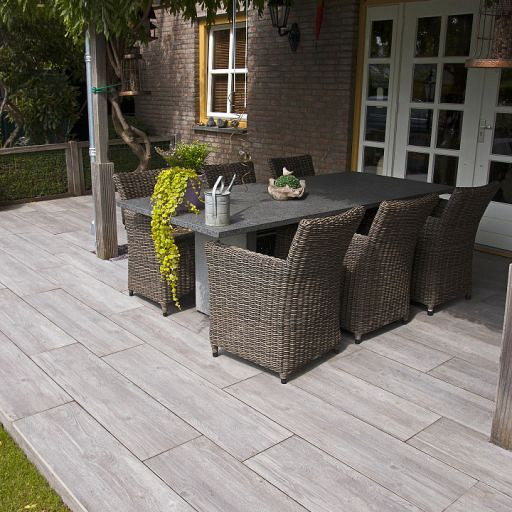 Keramische tegel 120x30x2 cm Due Woodlook Grey Wash gerectificeerd