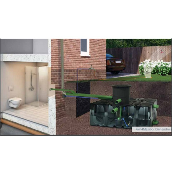 Aco Rain4Me Basic 8000 liter tank ext. pomp 223x340x184 cm