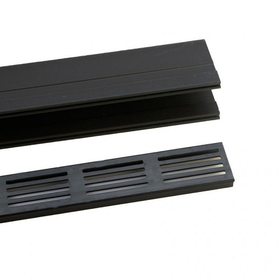 ACO Slim-Line 100 cm watergoot incl.  zwart aluminium design rooster