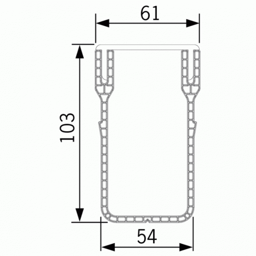 ACO Slim-Line 100 cm + Corten designrooster