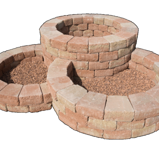 Pilestone ronde plantenbak Mont Blanc 23/17x21,5x10 cm