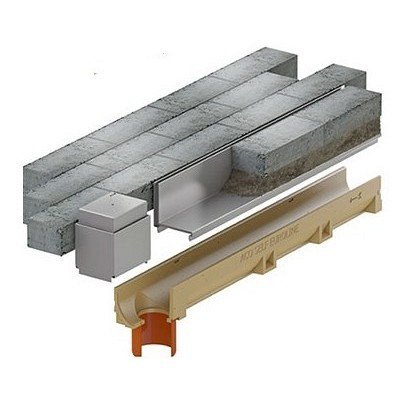 Slotline opzetelement + inspectie RVS 100 cm