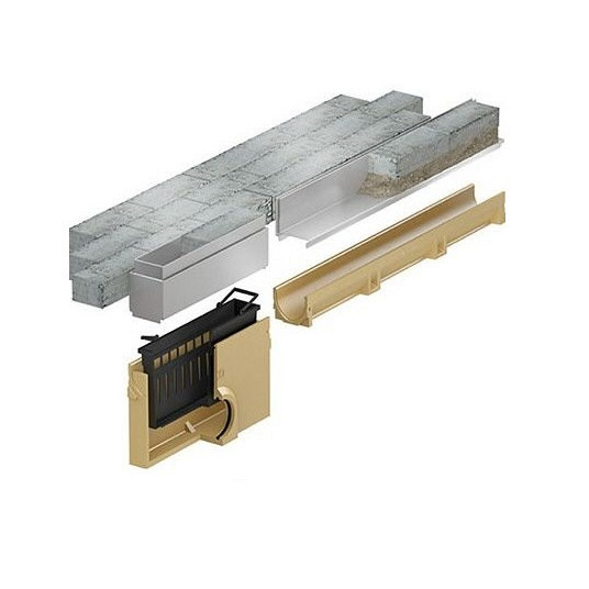 Slotline opzetelement + inspectie RVS 50 cm