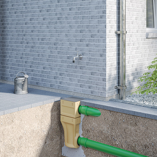 ACO Europoint Lage onderbak incl Spie 25x25x21 cm