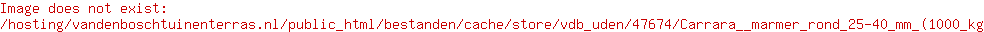 Carrara / marmer rond 25-40 mm (1000 kg)