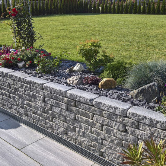 Graniwall Grey Rockface 40x16x8 cm - maandprijs