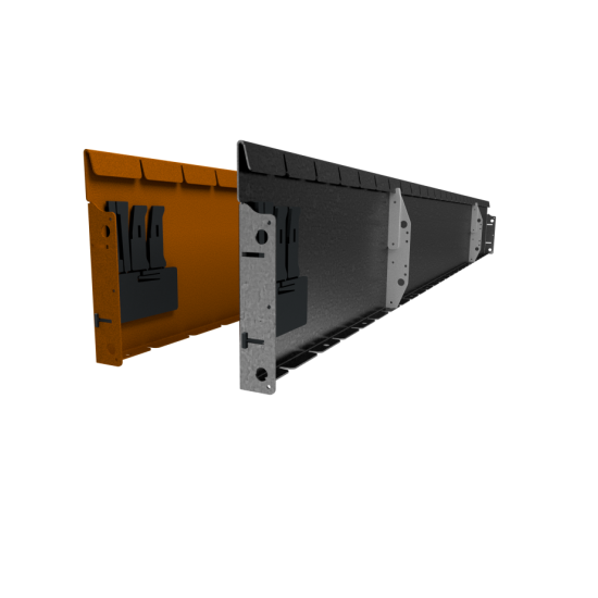 Flexline 240x2160 mm, Weervast (corten) incl. 5 grondnagels en verbindingsset