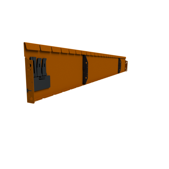Flexline 240x2160 mm, Weervast (corten) incl. 5 grondnagels en verbindingsset