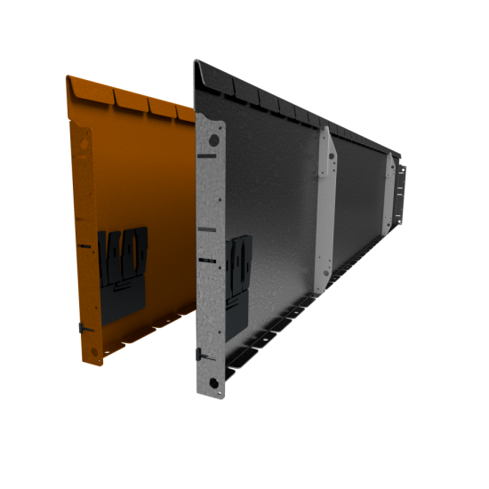 Flexline 400x2160 mm, Weervast (corten) incl. 5 grondnagels en verbindingsset