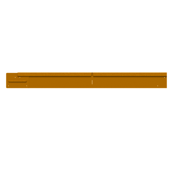 Flexline 100x2200 mm, Weervast (corten) incl. 3 platte grondpennen en verbindingsplaat