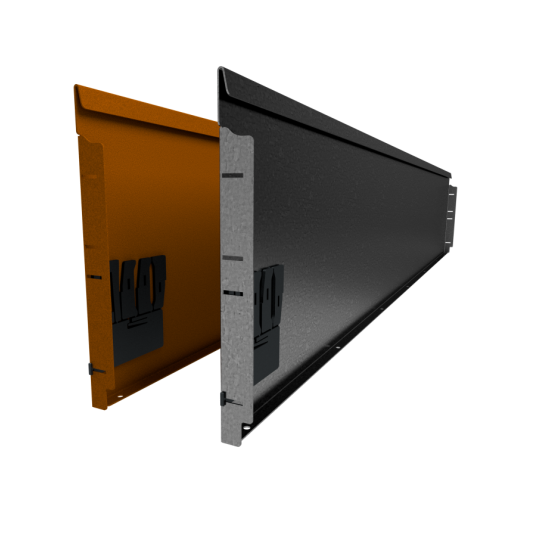 Rigidline 400x2160 mm, Weervast (corten) incl. 5 grondnagels en verbindingsset