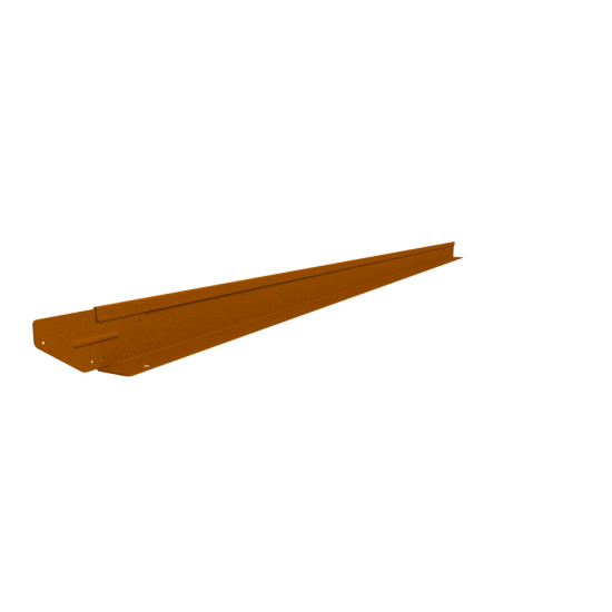 Rigidline 75x2200 mm, Weervast (corten) incl. per strip 3 grondnagels 300mm en verbindingsplaat