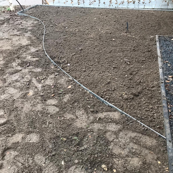 Flexline 100x2200 mm, Gegalvaniseerd incl. 3 platte grondpennen en verbindingsplaat