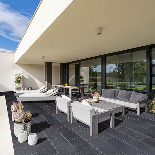 GeoCeramica® topplaat 60x30x1 Impasto Negro