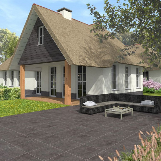 GeoCeramica® 80x80x4 Impasto Negro