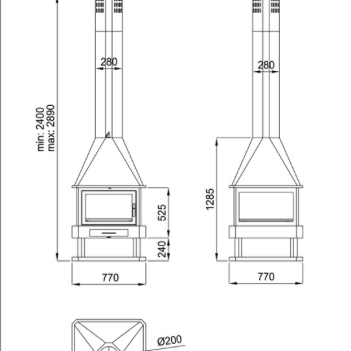 Tuin/Terras Haard Huelva - houtmodel vrijstaand